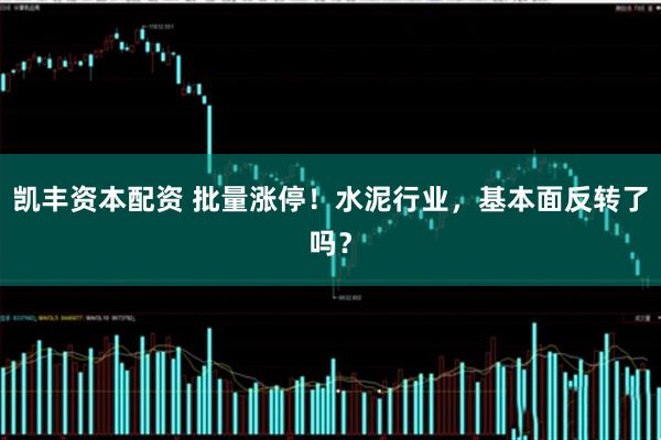 凯丰资本配资 批量涨停！水泥行业，基本面反转了吗？